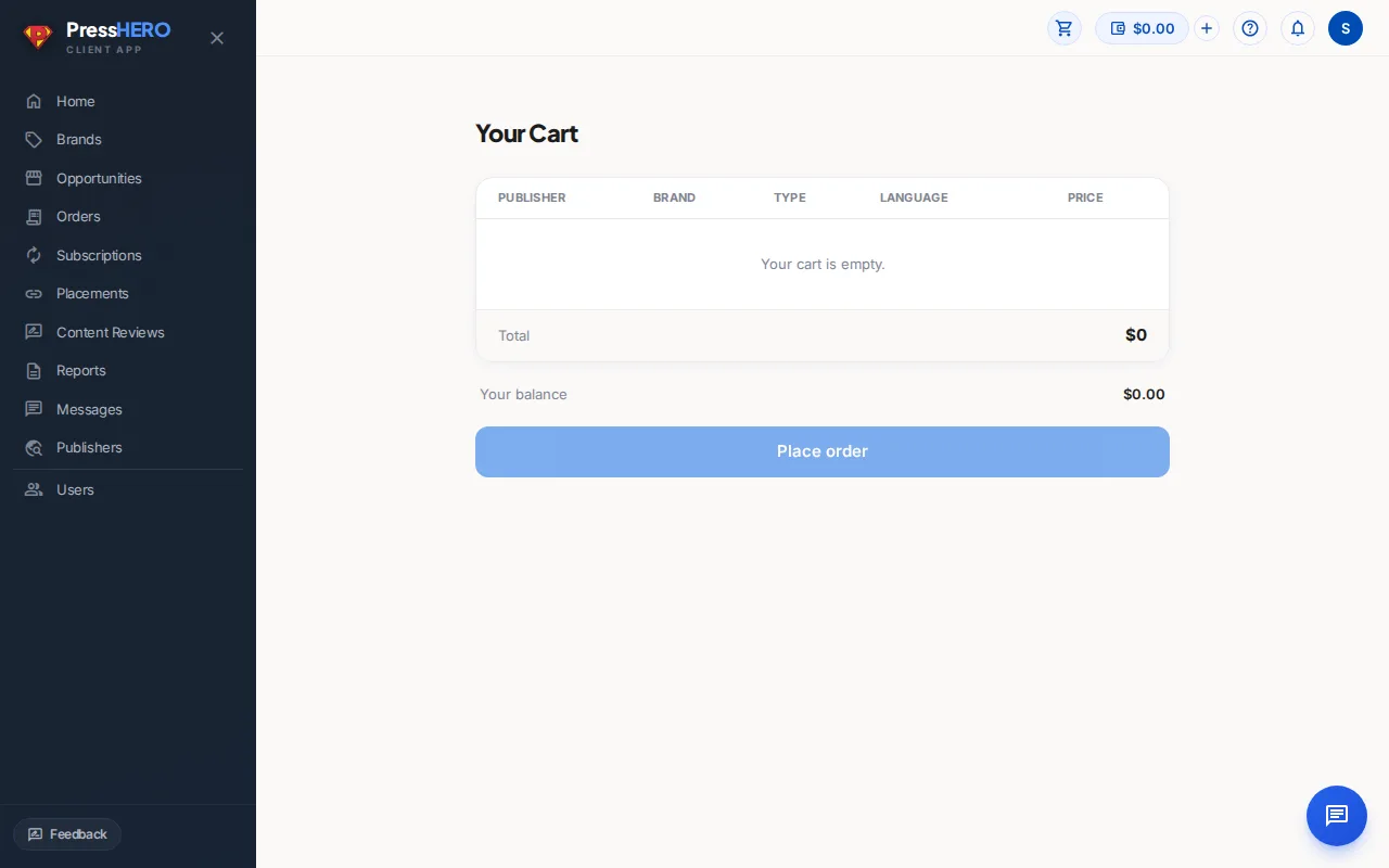 Page de validation de commande affichant le récapitulatif, le solde et le bouton de confirmation